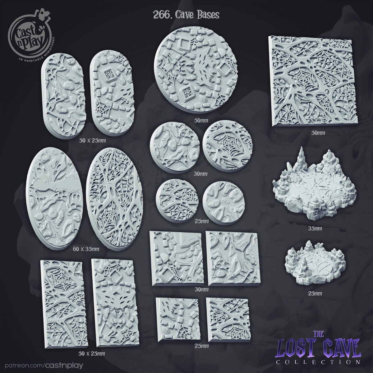 Lost Cave Bases - The Printable Dragon