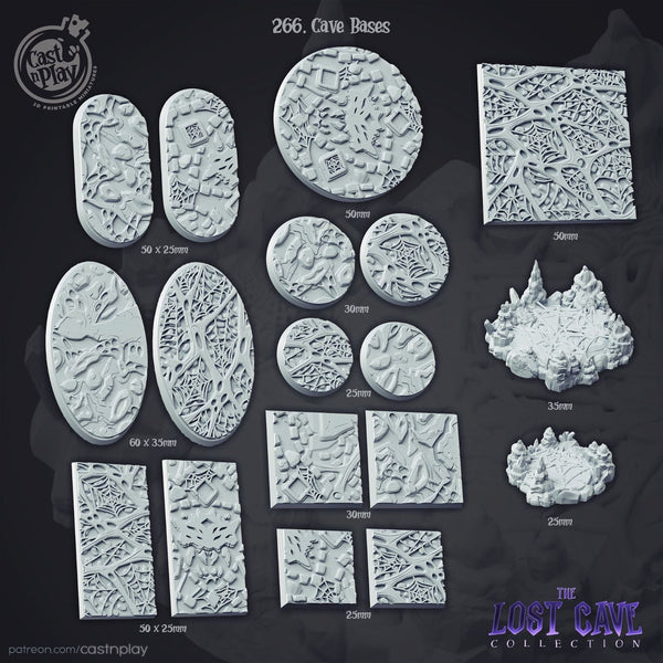 Lost Cave Bases - The Printable Dragon