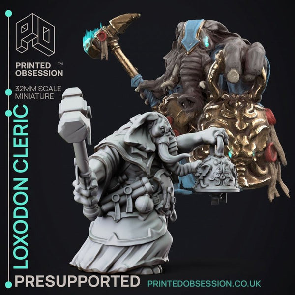 Loxodon Cleric 3D-printed model