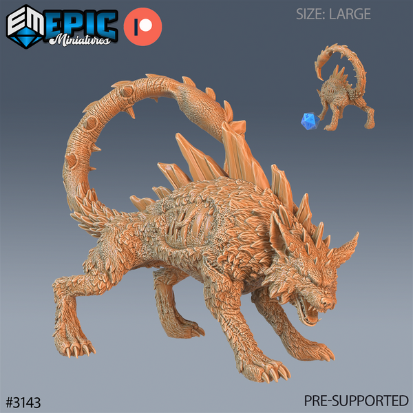 Lupion Wolf Scorpion Chimera 3D-printed model