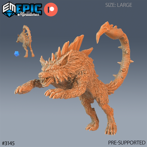 Lupion Wolf Scorpion Chimera - The Printable Dragon