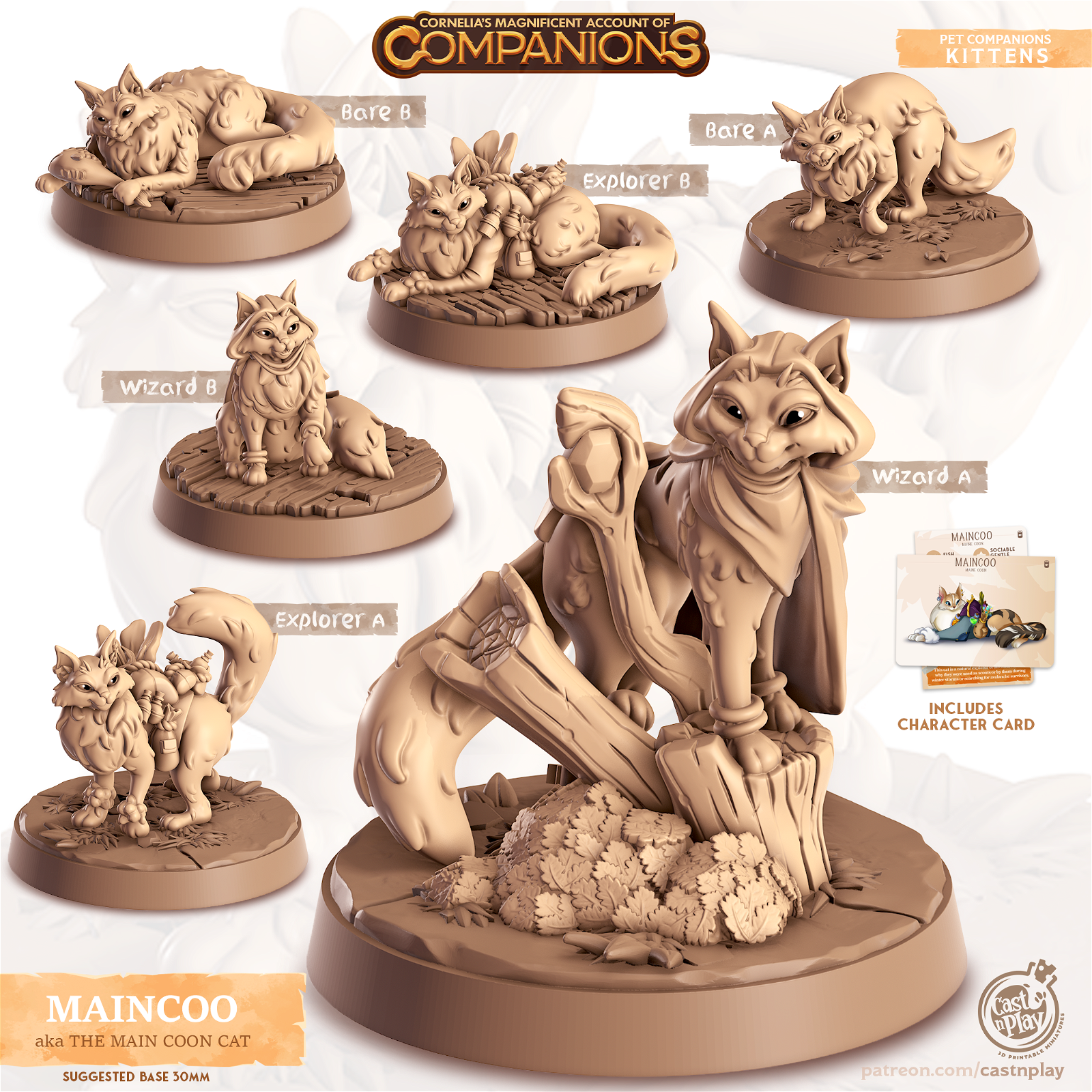 Maincoo The Main Coon Cat - The Printable Dragon