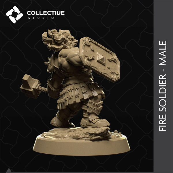 Male Fire Soldier 3D-printed model