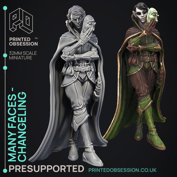 Many Faces - Changeling 3D-printed model