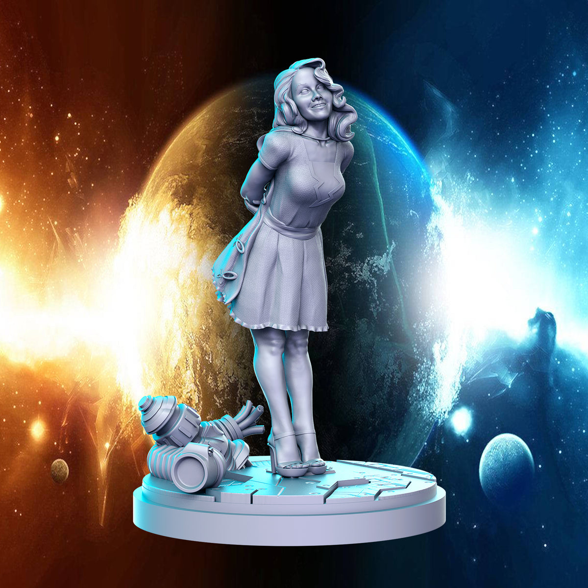 Mary Marvel 3D-printed model