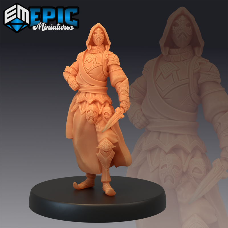 Masked Assassin 3D-printed model