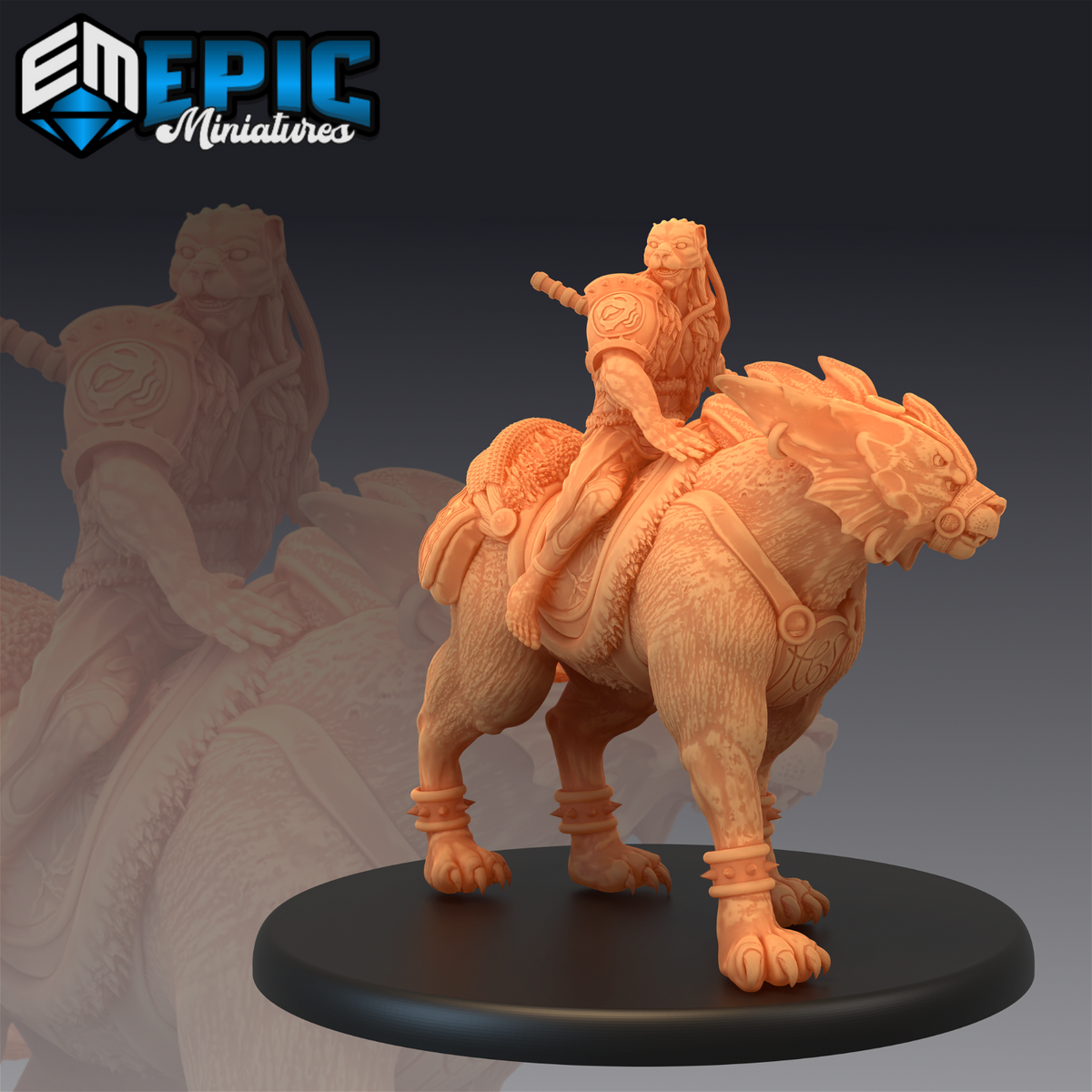 Masked Hunter Rider On Aquatic Tiger - The Printable Dragon