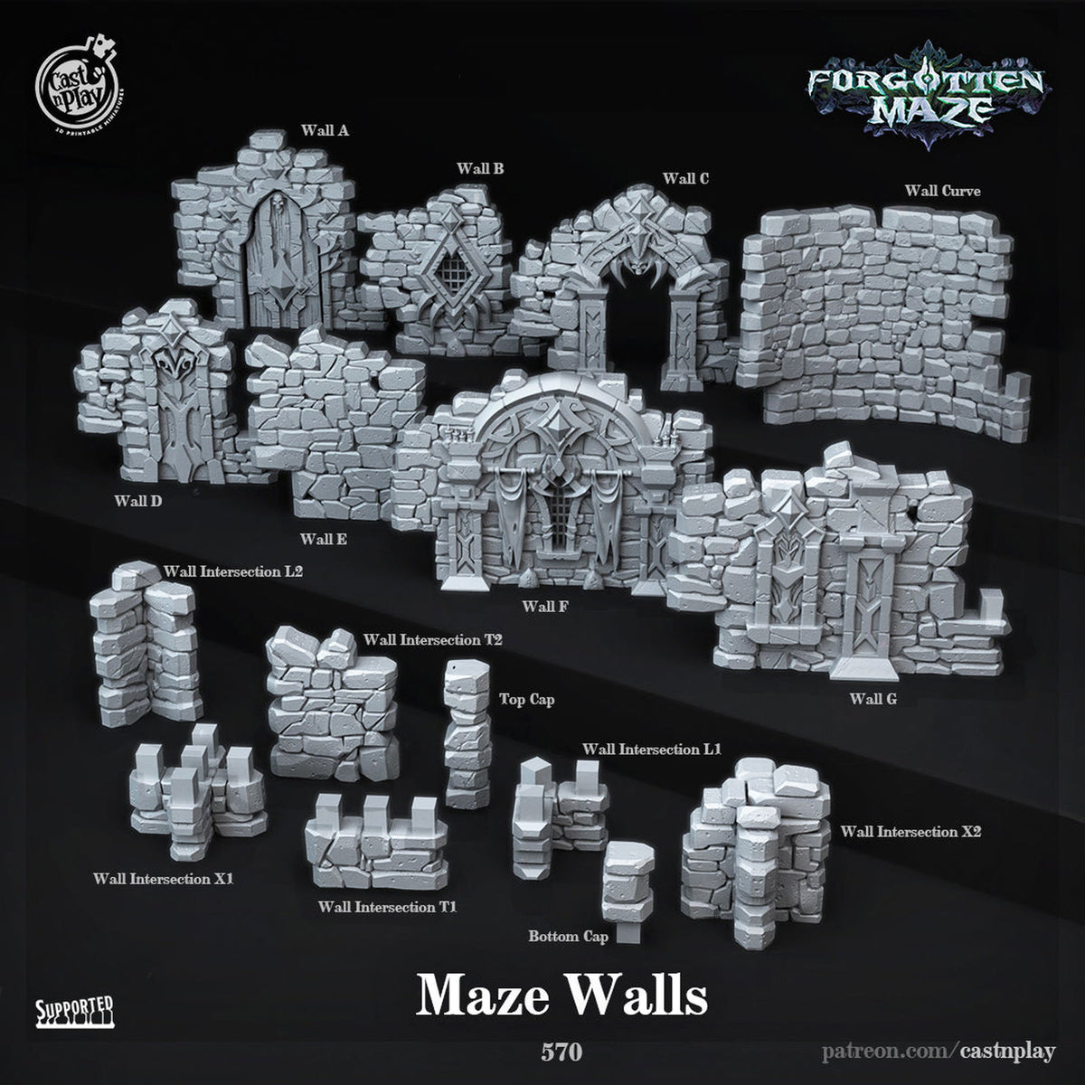 Maze Walls - The Printable Dragon