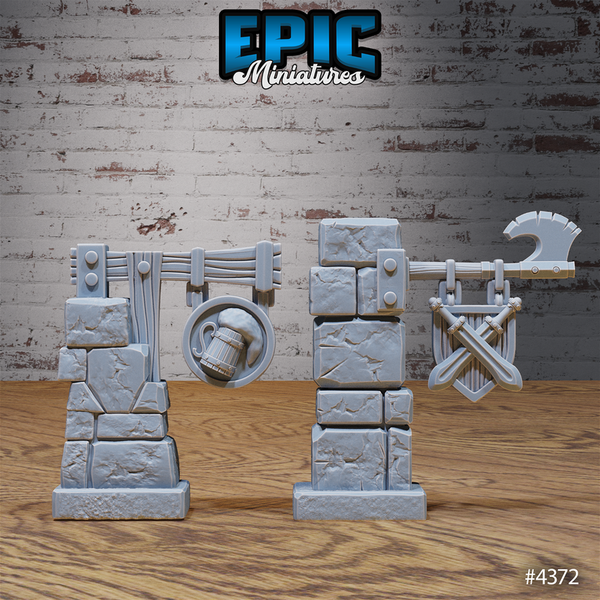 Merchant Town Scatter 3D-printed model