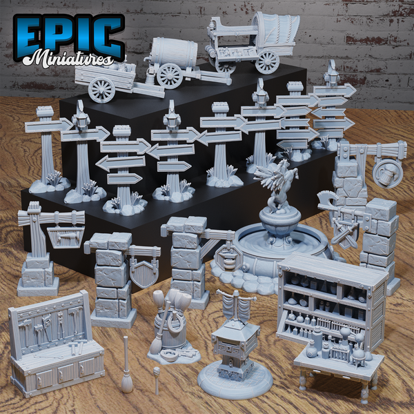 Merchant Town Scatter - The Printable Dragon