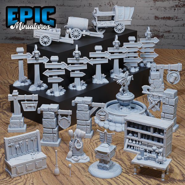 Merchant Town Scatter 3D-printed model