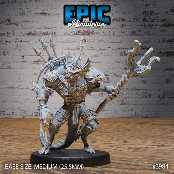 Merfolk Champion 3D-printed model
