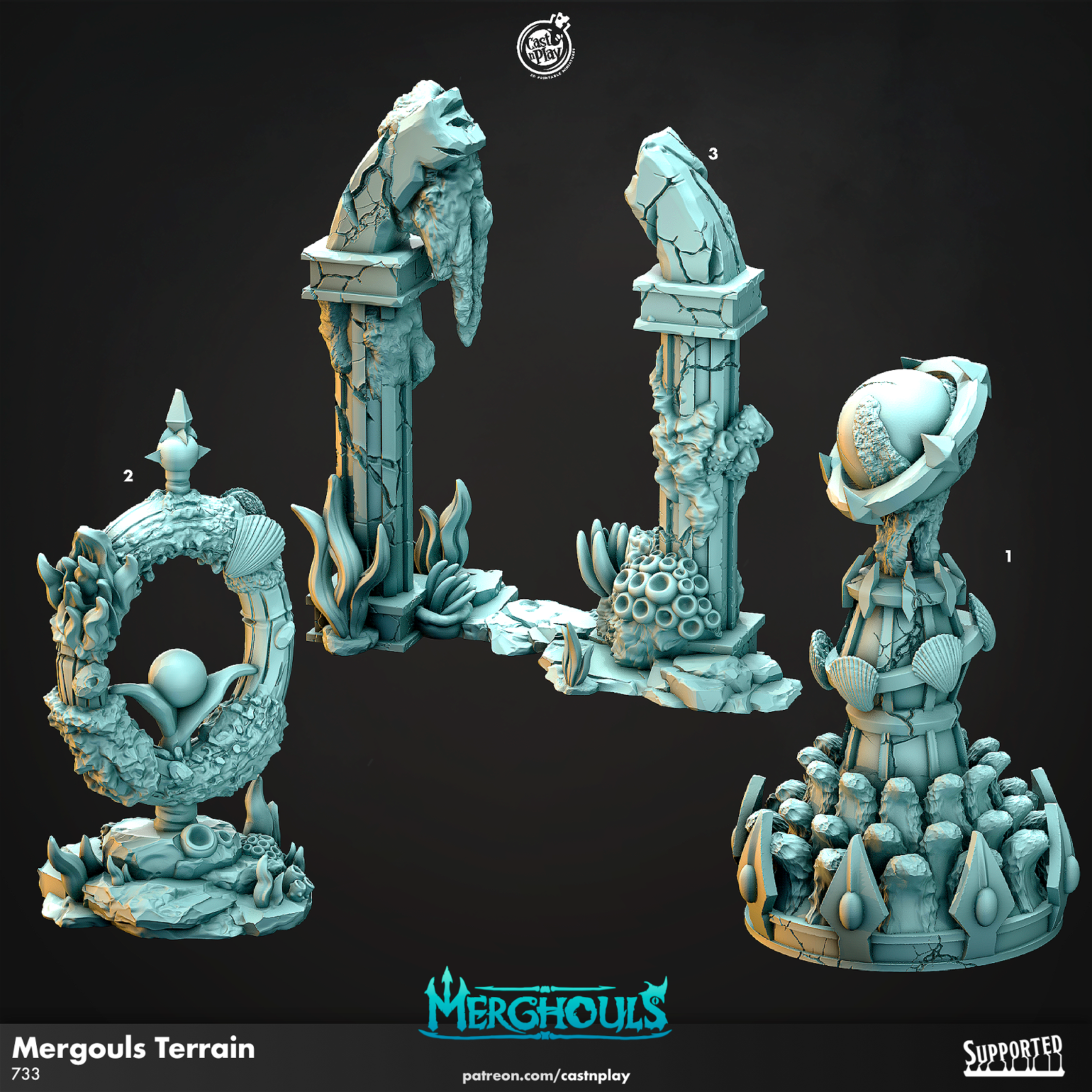 Merghouls Terrain - The Printable Dragon