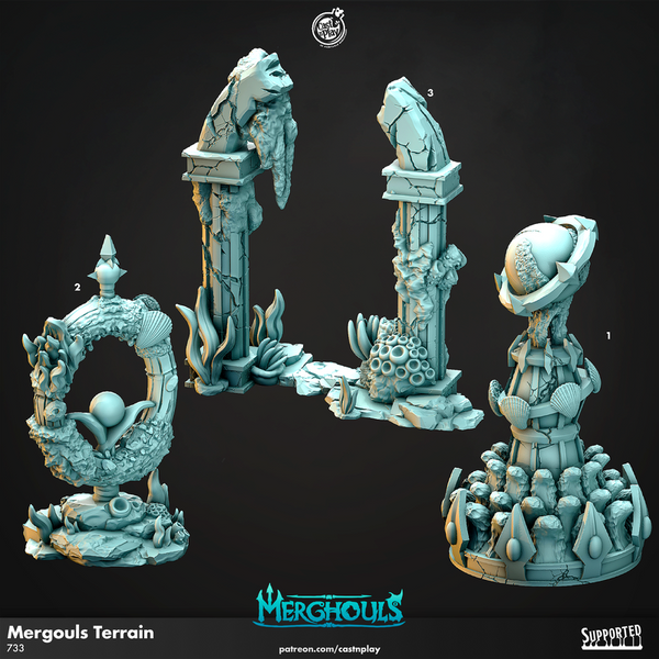 Merghouls Terrain 3D-printed model