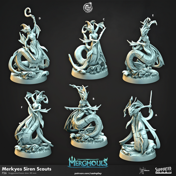 Merkyes Siren Scouts 3D-printed model