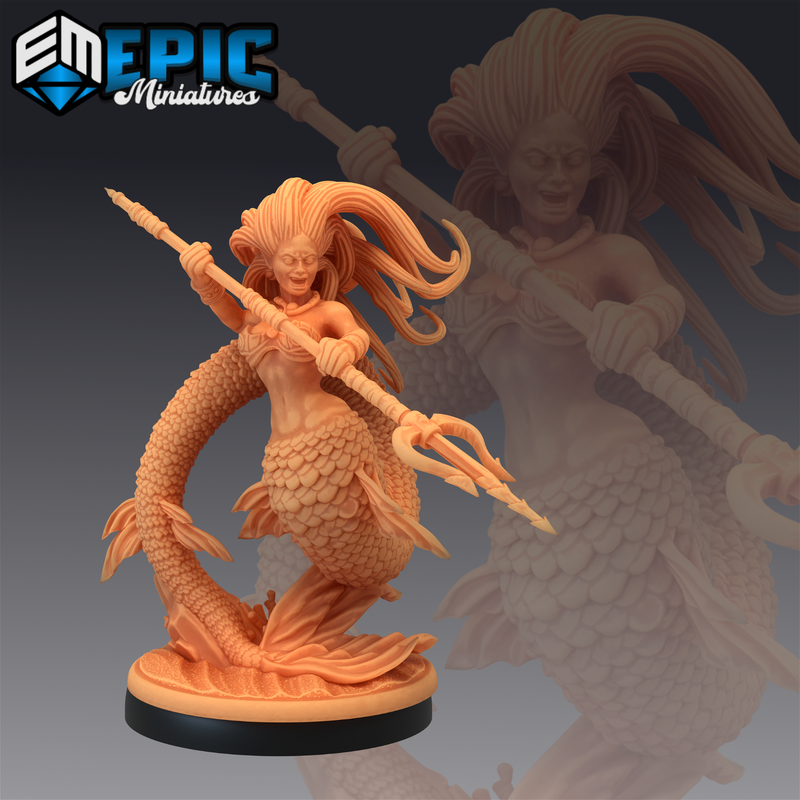 Mermaid 3D-printed model