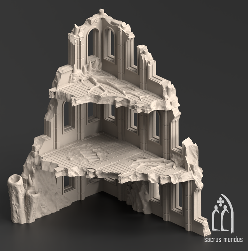 Miasma Corner Ruins 3D-printed model