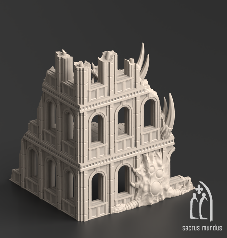 Miasma Corner Ruins 3D-printed model