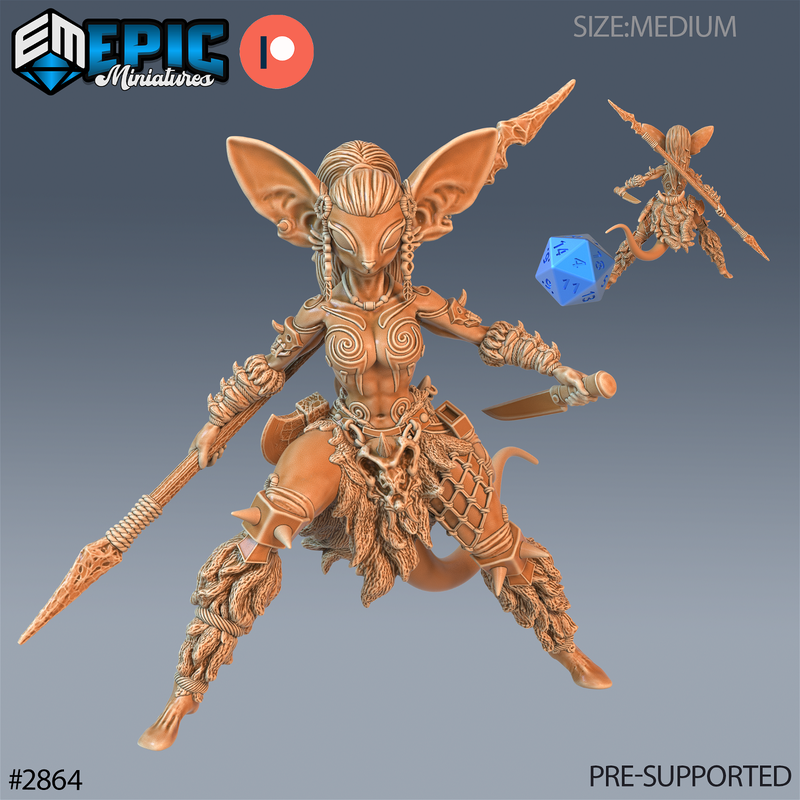 Micefolk Viking Female 3D-printed model