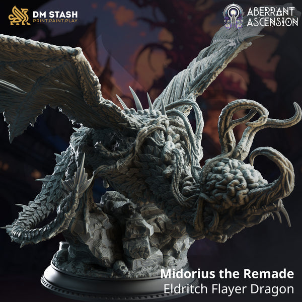 Midorius the Remade - Eldritch Flayer Dragon 3D-printed model