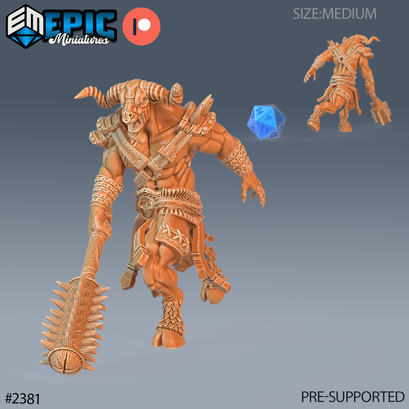 Minotaur Adventurer 3D-printed model