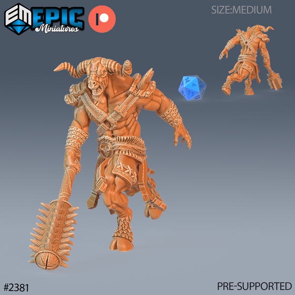 Minotaur Adventurer 3D-printed model