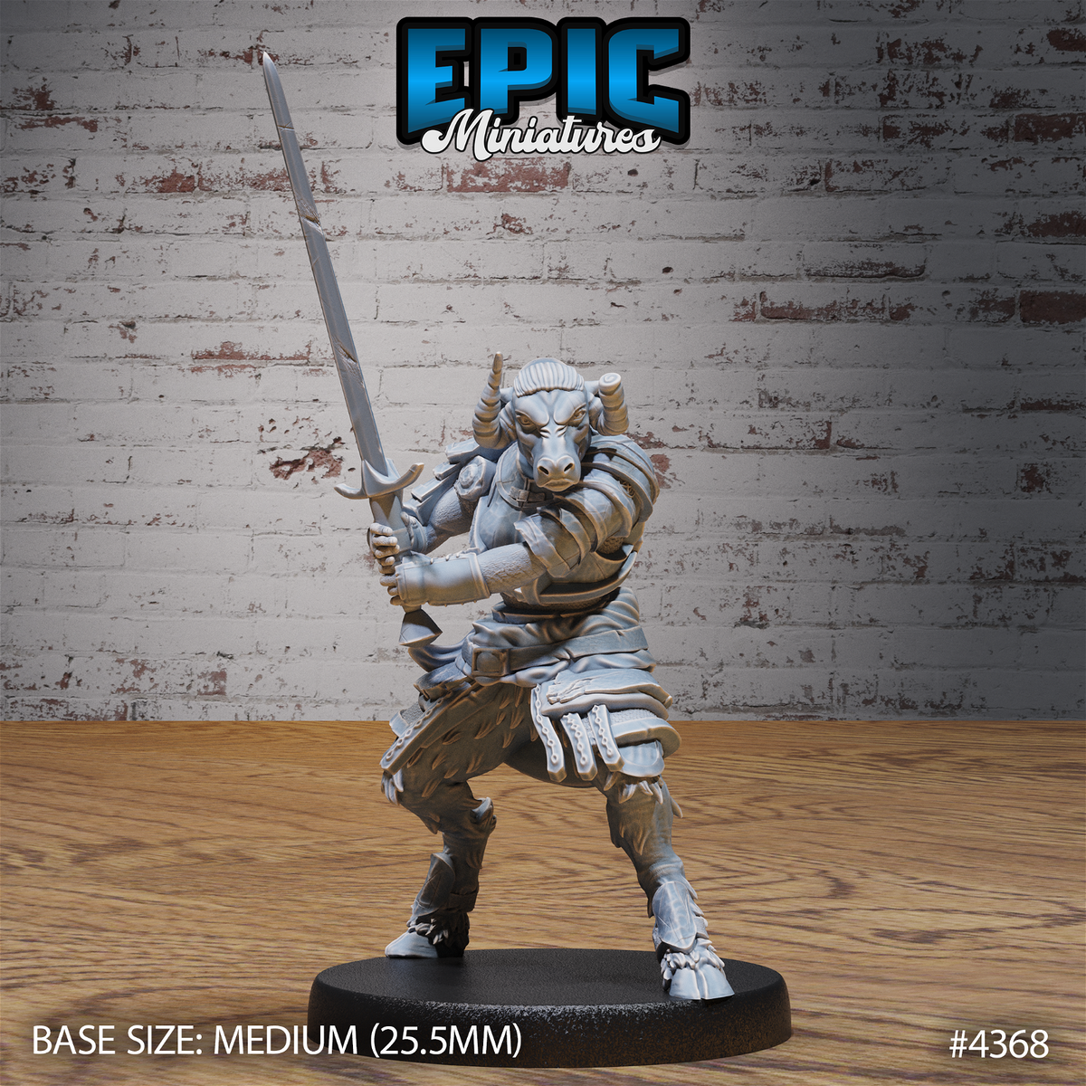 Minotaur Female Warrior - The Printable Dragon