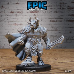 Minotaur Paladin - The Printable Dragon