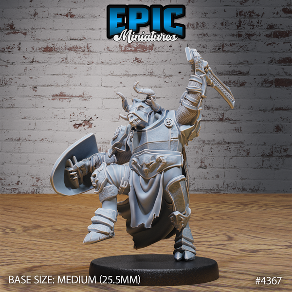 Minotaur Paladin 3D-printed model
