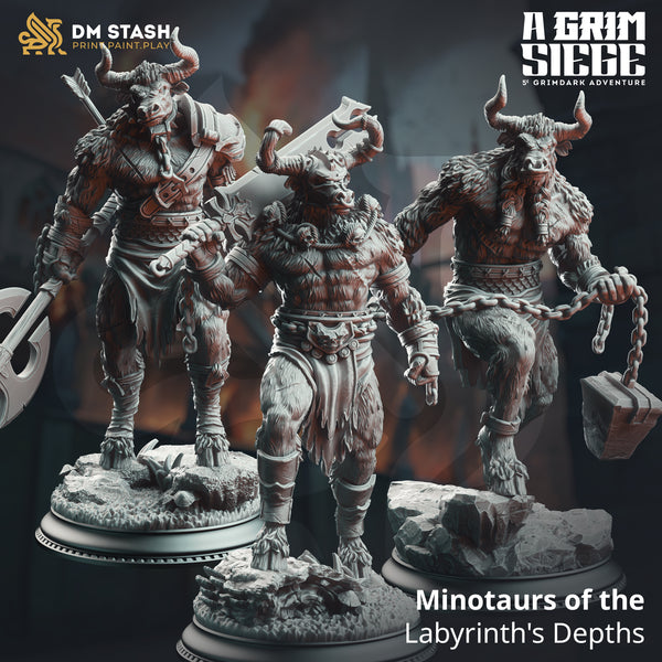 Minotaurs of the Labyrinth's Depths 3D-printed model