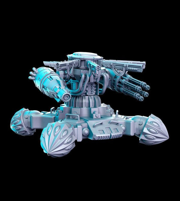 Mk. XII Mobile Gun Turret Cybernetic Gun-Platform 3D-printed model