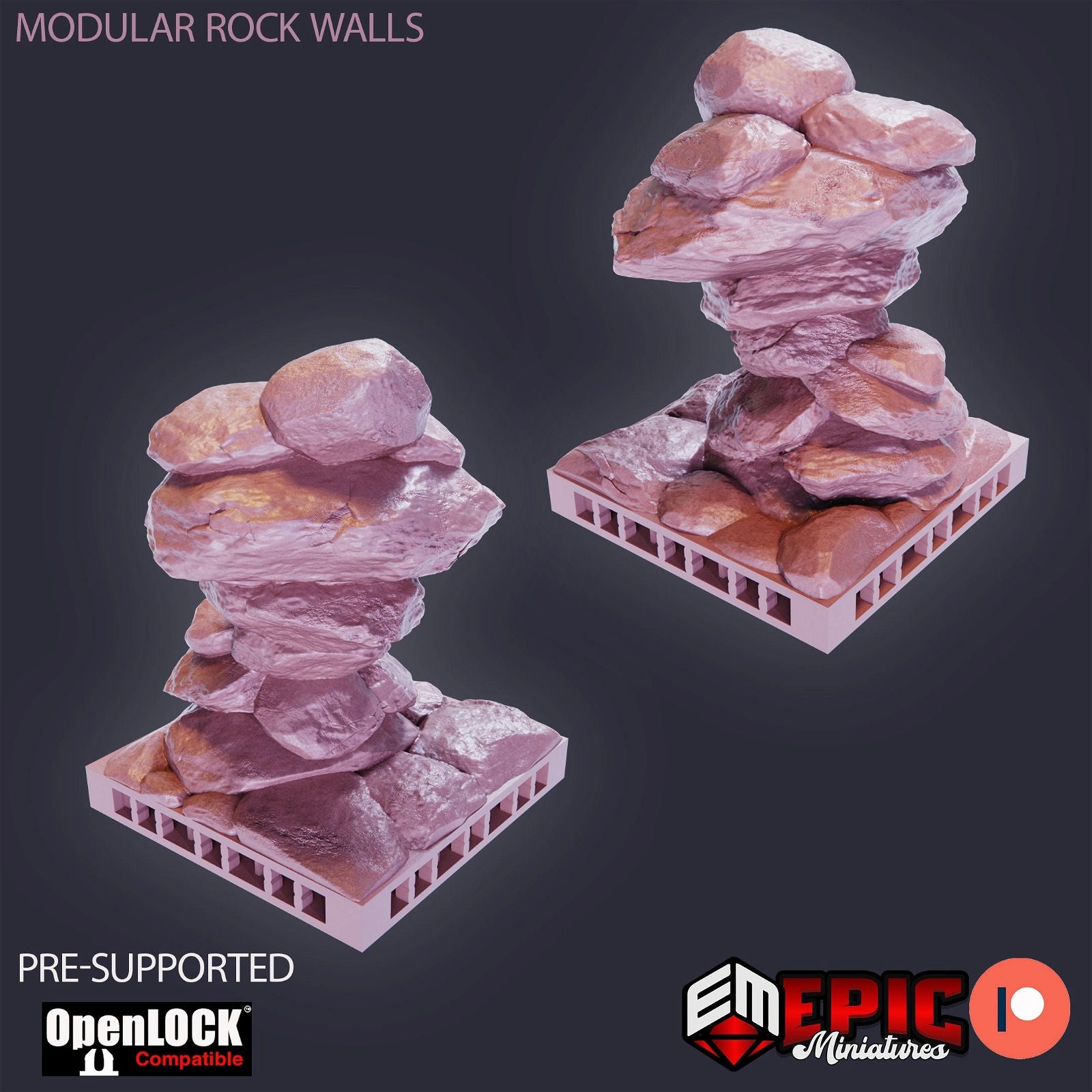 Modular Rock Walls - The Printable Dragon