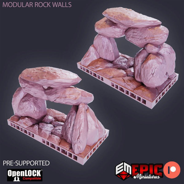 Modular Rock Walls 3D-printed model