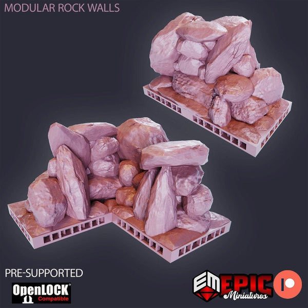 Modular Rock Walls 3D-printed model