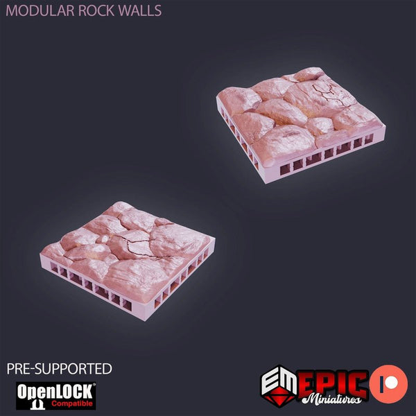 Modular Rock Walls 3D-printed model