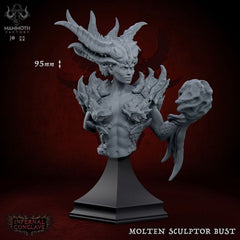 Molten Sculptor Bust 3D-printed model