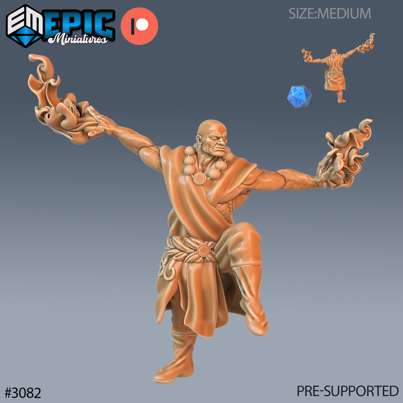 Monk 3D-printed model