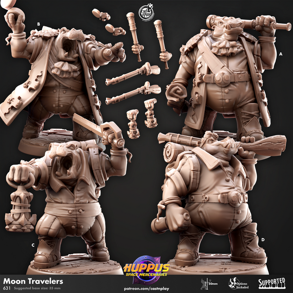 Moon Travelers 3D-printed model