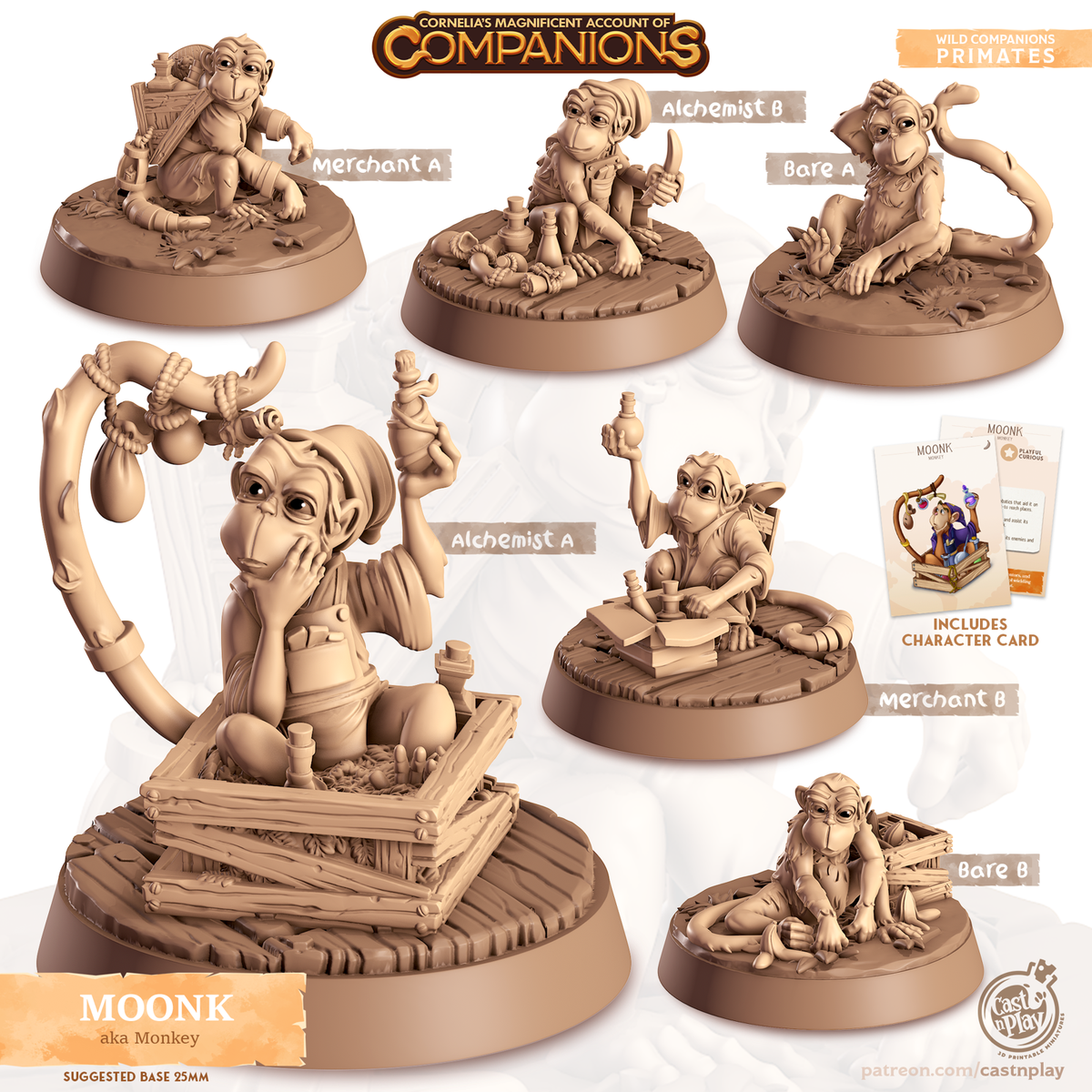 Moonk The Monkey - The Printable Dragon