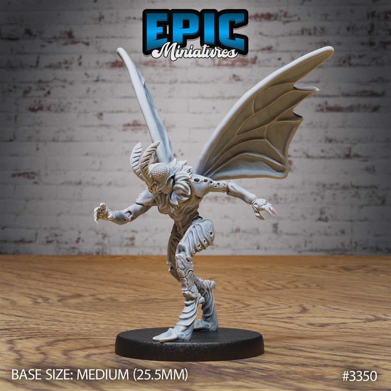 Moth Folk Warrior 3D-printed model
