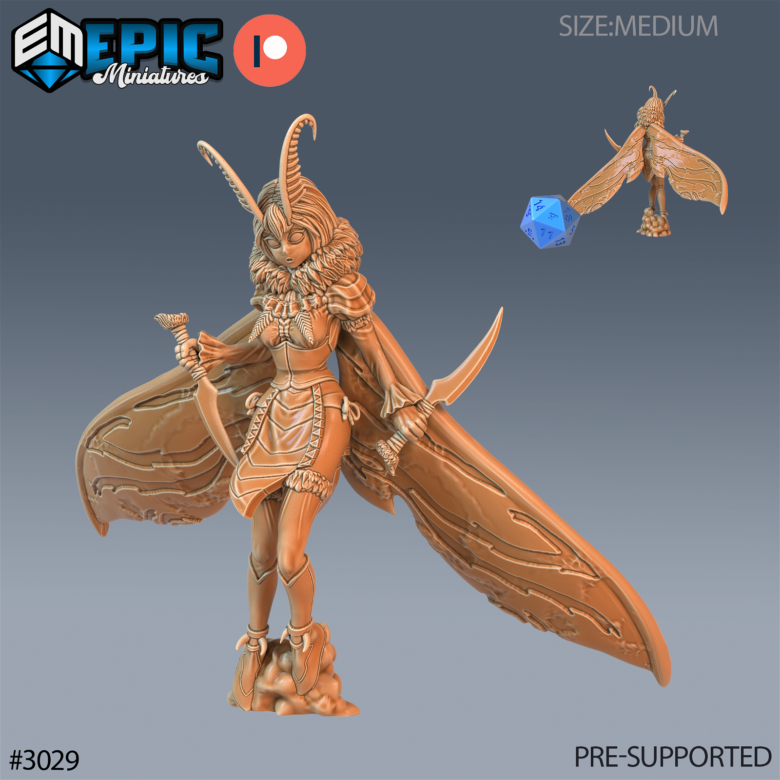 Moth Girl - The Printable Dragon