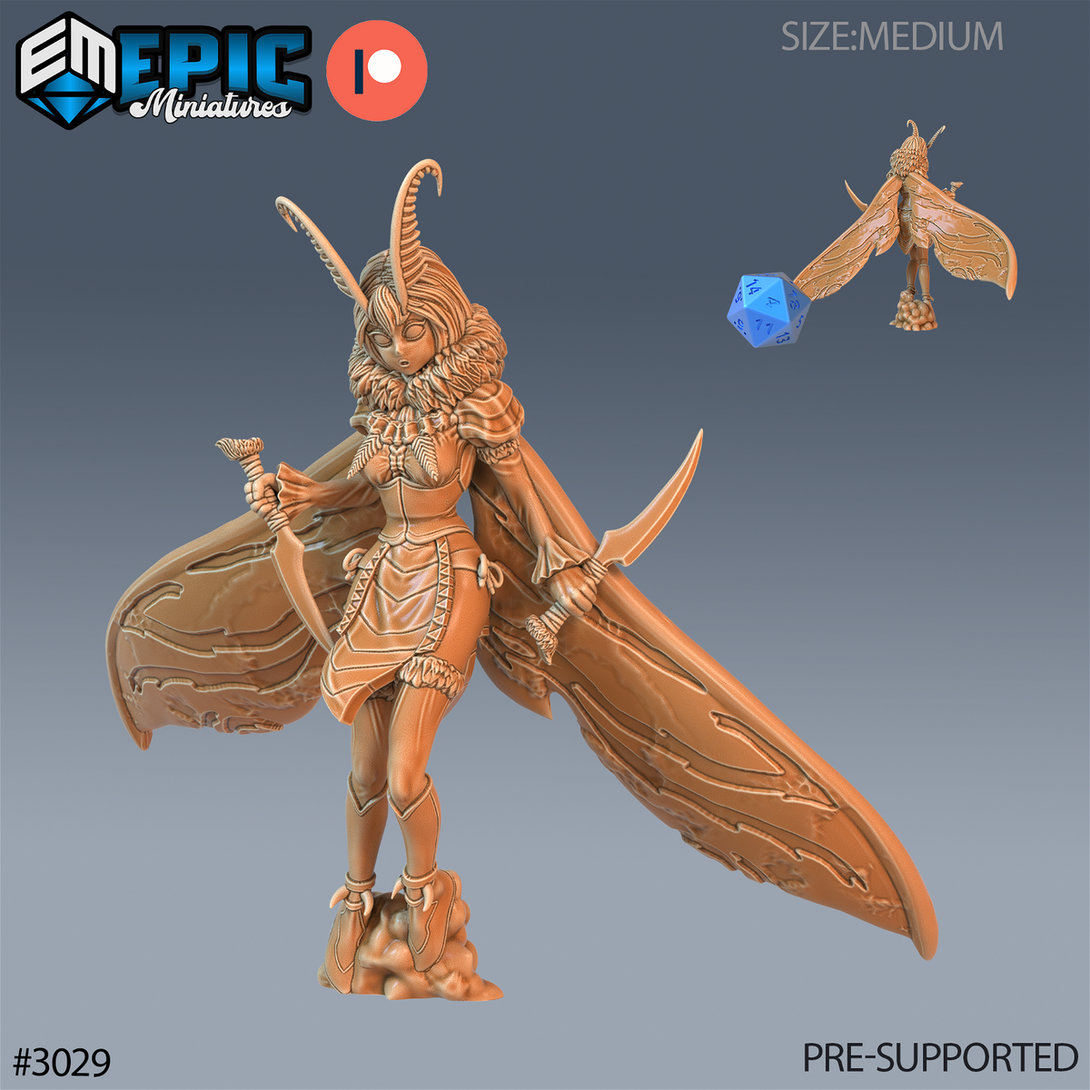 Moth Girl - The Printable Dragon