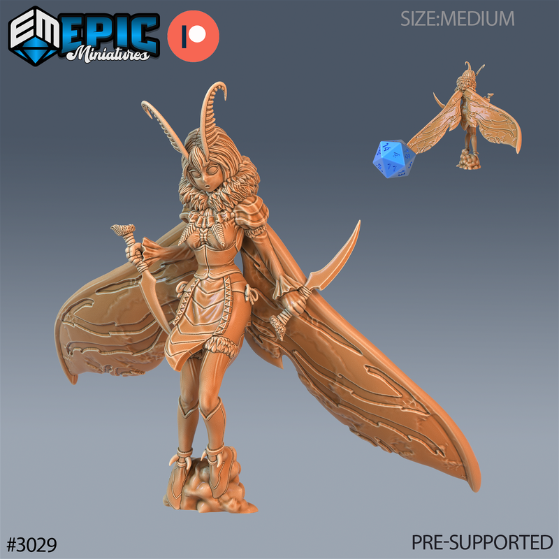 Moth Girl 3D-printed model