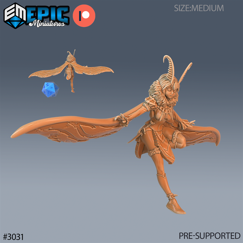 Moth Girl 3D-printed model