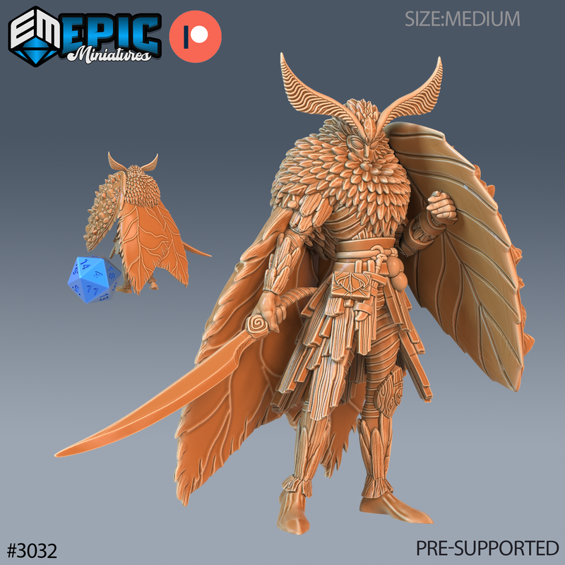Moth Warrior 3D-printed model