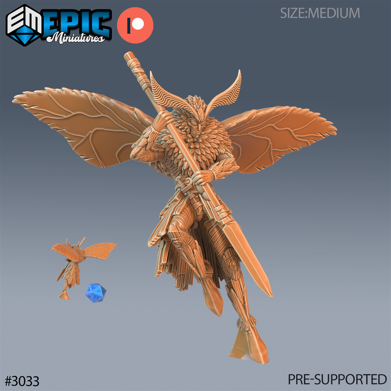 Moth Warrior 3D-printed model