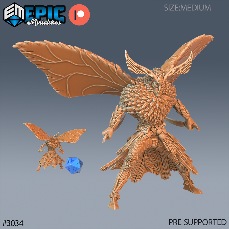 Moth Warrior 3D-printed model