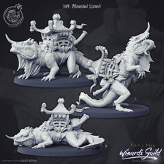 Mounted Lizards - The Printable Dragon