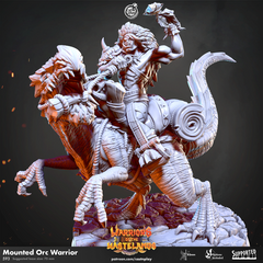 Mounted Orc Warrior 3D-printed model