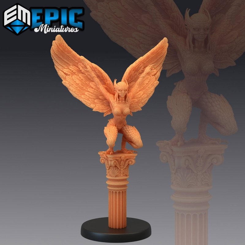 Mountian Harpy 3D-printed model